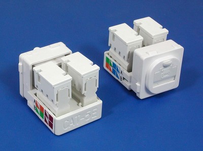  manufactured in China  TM-8128 Cat.5E RJ45 Network Cables Data keystone jack  distributor